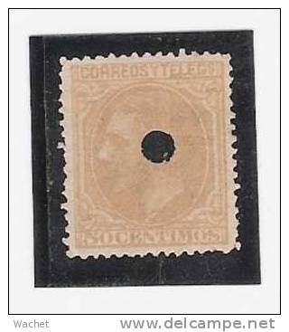 Perforadas/perfin/perfore/lochung     Espana No 206 O - Usados