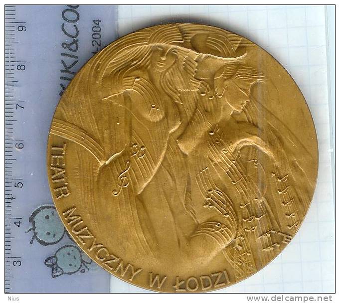 Poland Pologne Medal Medaille Operetta Ballet Theatre Lodz Music 1986 Opera Dance - Unclassified