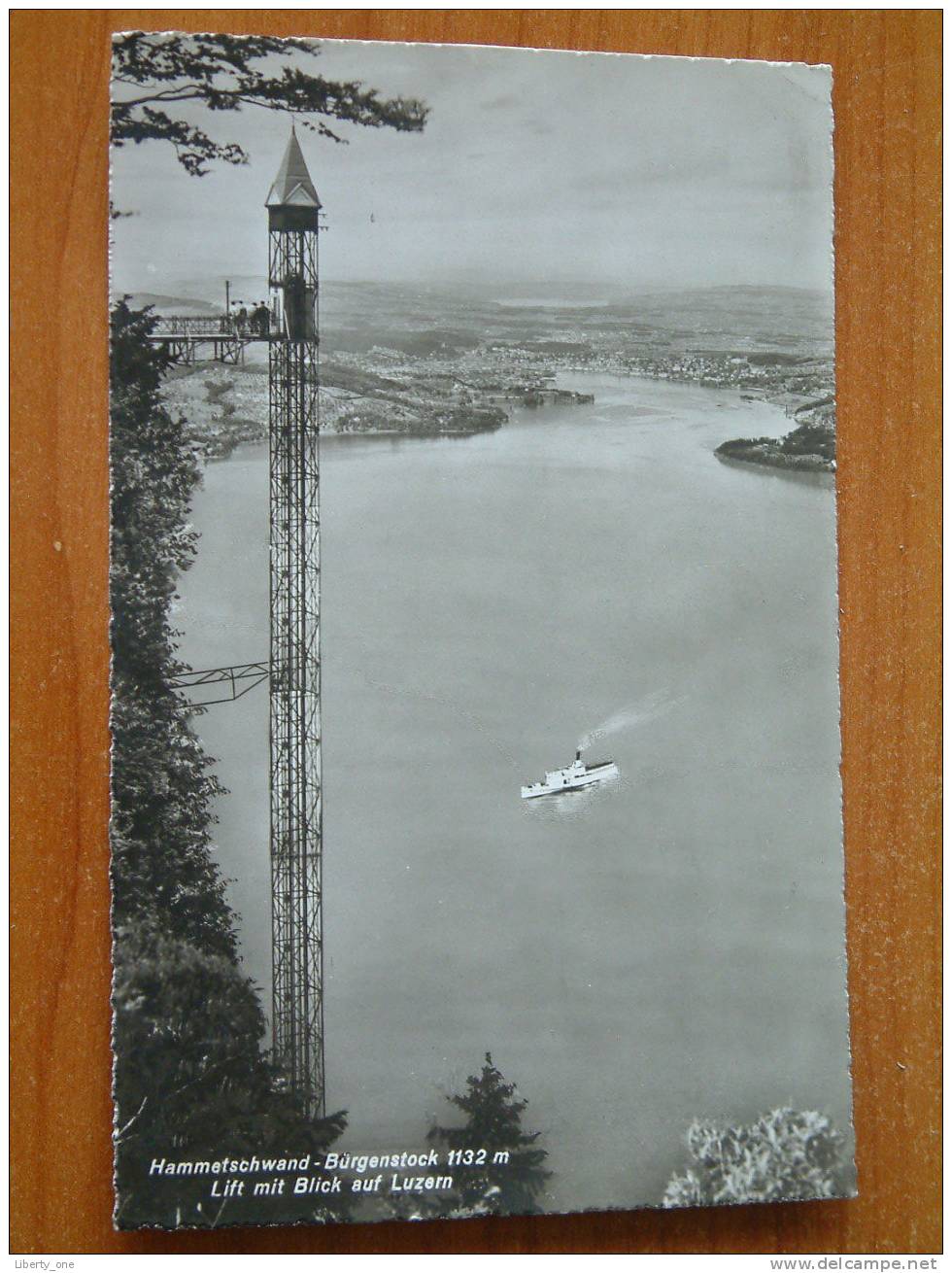 Hammetschwand - Bürgenstock 1132 M. - Lift Mit Blick Auf Luzern / Anno 1947 ( Zie Foto Voor Details ) !! - Lucerne