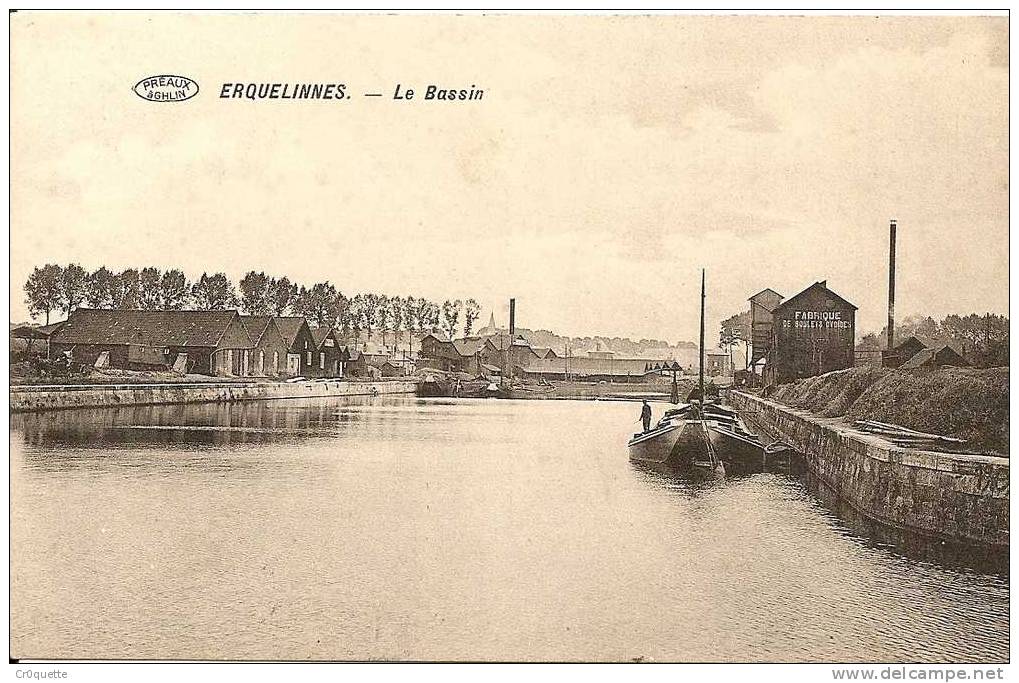 BELGIQUE HAINAUT 6560 ERQUELINNES -  LE BASSIN En 1912 - Erquelinnes