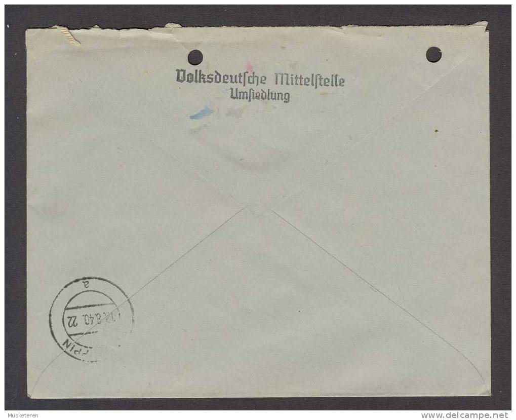 Poland WWII Generalgouvernement Einschreiben Registered KRAKAU Label 1940 Sonder Cover Red Cross Rotes Kreuz Croix Rouge - General Government