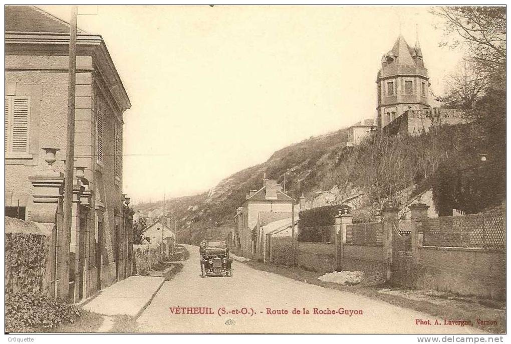 95510 VETHEUIL - ROUTE DE LA ROCHE GUYON En 1915 - Vetheuil