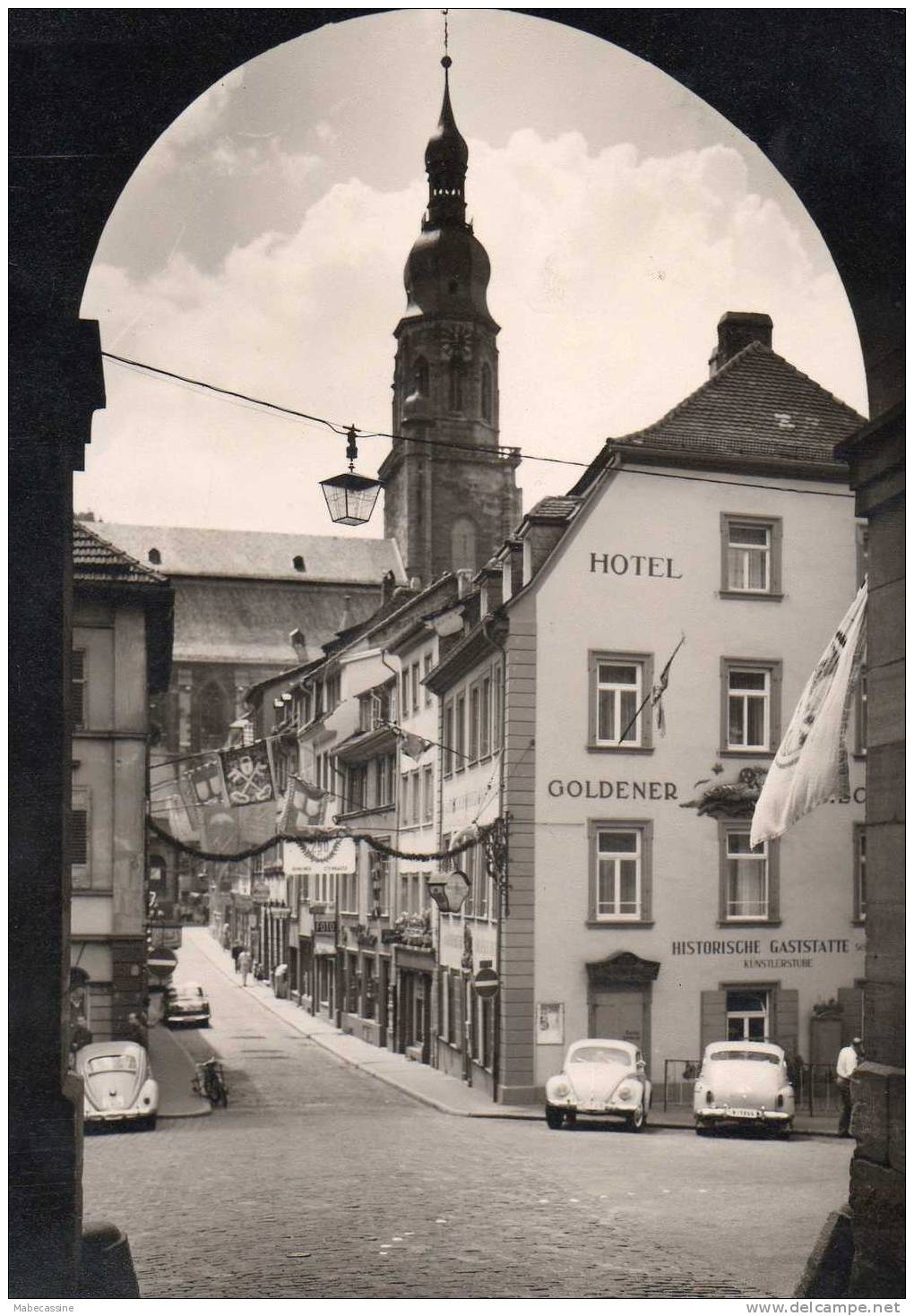 Allemagne Cpsm Wurzburg  Animée Belles Voitures Hotel Goldener - Wuerzburg