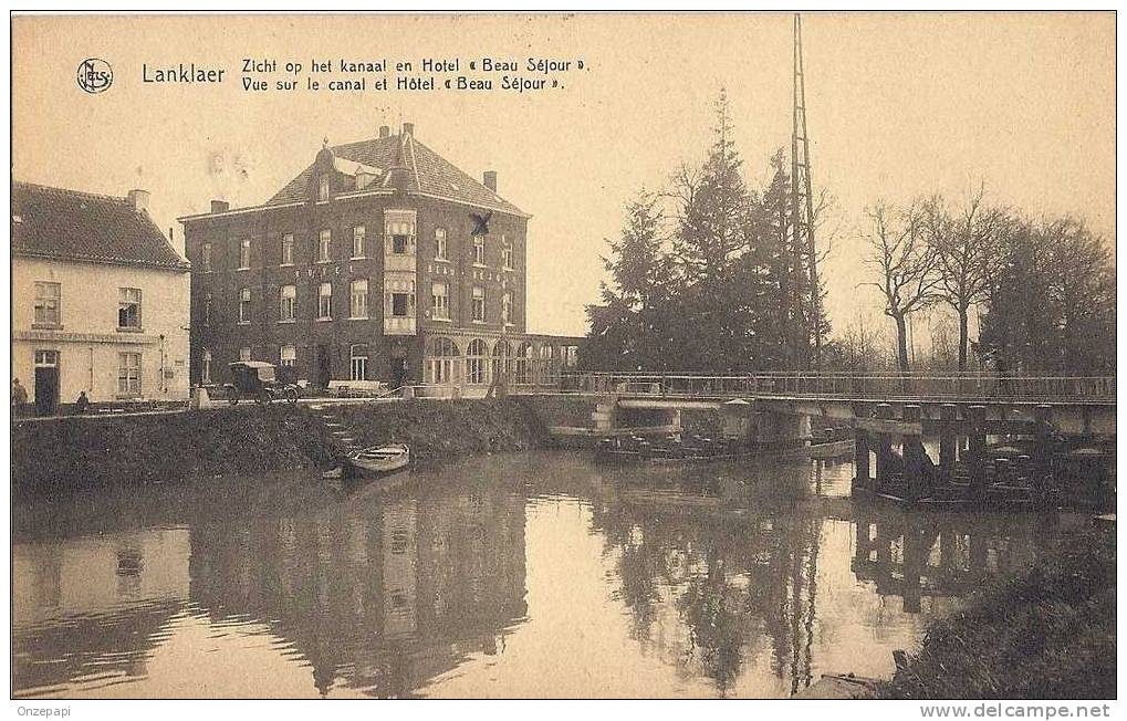 LANKLAAR - Zicht Op Het Kanaal En Hotel "Beau Séjour" - Vue Sur Le Canal Et Hôtel "Beau Séjour" - Dilsen-Stokkem