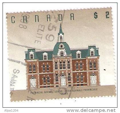 TIMBRE DU CANADA "ECOLE NORMALE PROVINCIALE" OBLITERE - Collections