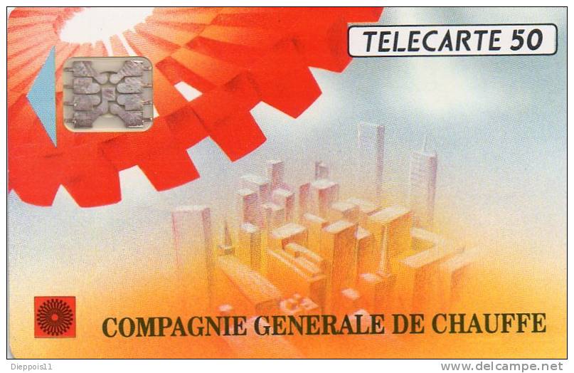 Rare Telecarte Privée De 1990 Compagnie Générale De Chauffe Utilisée Très Bon état 1000 Ex - Privat