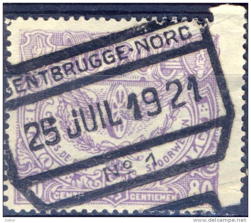 _Ys452: SP111:  GENTBRUGGE-NORD / 25 JUIN 19 21  / N° 1 ...met Blinde Perforaties... - Sonstige & Ohne Zuordnung