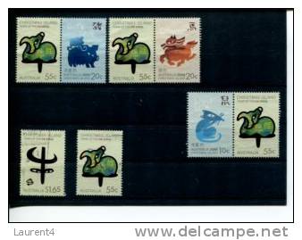 1 X Set Of Australian Christmas Chinase New Year Stamp  -Australie Series Iles De Chirstmas - Calendrier Chinois Taureau - Christmas Island