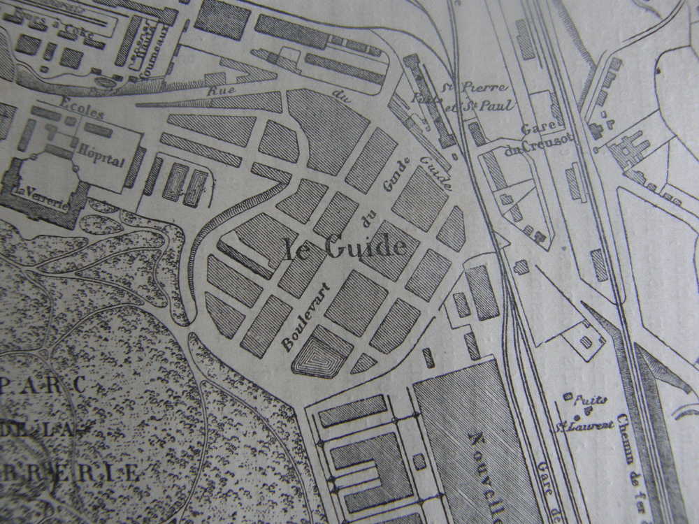 Plan De L´Usine Et De La Ville Du Creusot (71) Gravure Engraving 1862  ML1.2 - Estampes & Gravures