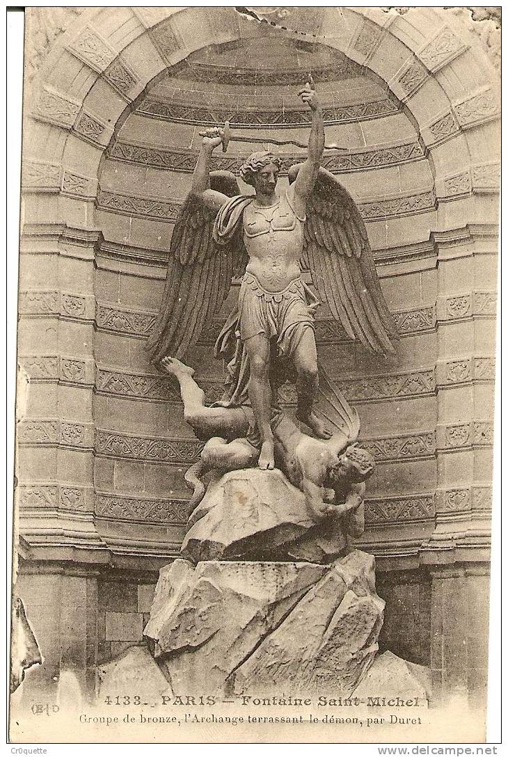 75000 PARIS - FONTAINE ST MICHEL En 1915 - Markten, Pleinen