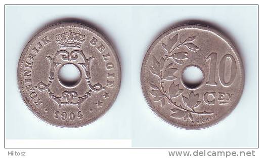 Belgium 10 Centimes 1904 (legend In Dutch) - 10 Cent