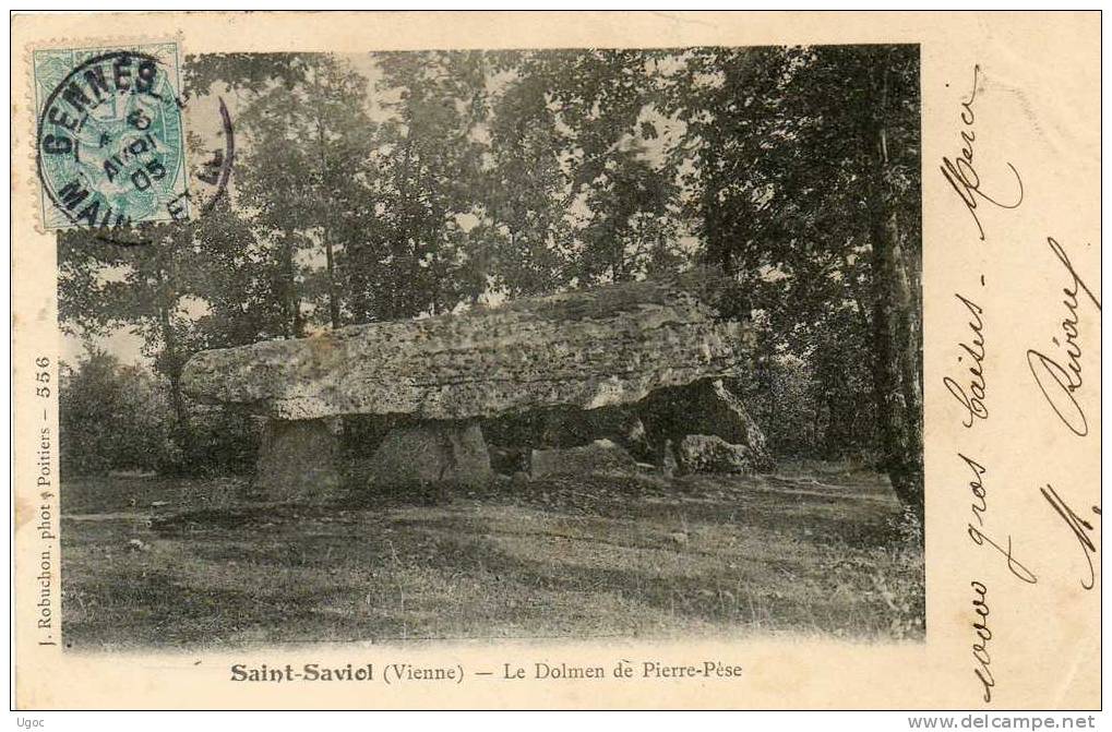 CPA - 86 - SAINT-SAVIOL - Le Dolmen De Pierre-Pèse - 372 - Dolmen & Menhirs