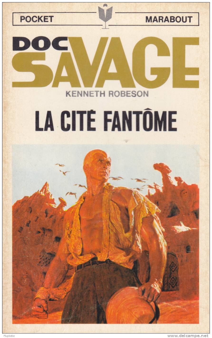 Pocket Marabout 55 Doc Savage La Cité Fantôme Robeson 1967 Couverture Jim Bama Illustrations Lievens - Marabout Junior