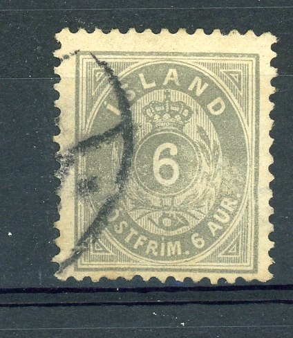 Islande  -  1876  :  Yv  7B  (o)   Filigrane à Cheval          ,   N3 - Gebraucht