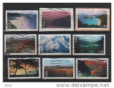 USA. 9 Timbres Poste Aerienne Recents . Tous Differents.   Cote 7.00 € - 3a. 1961-… Afgestempeld