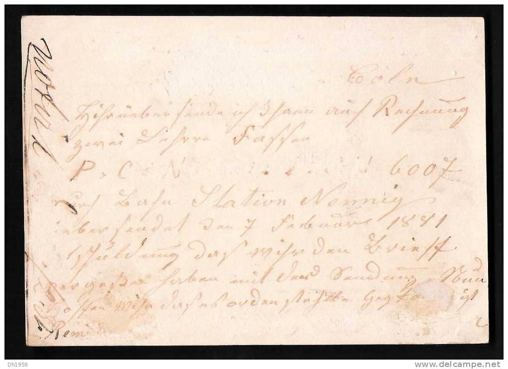 REMICH 1831  LUXEMBOURG ENTIER CARTE DE CORRESPONDANCE  POUR AUDUN-LE-TICHE MOSELLE - Remich