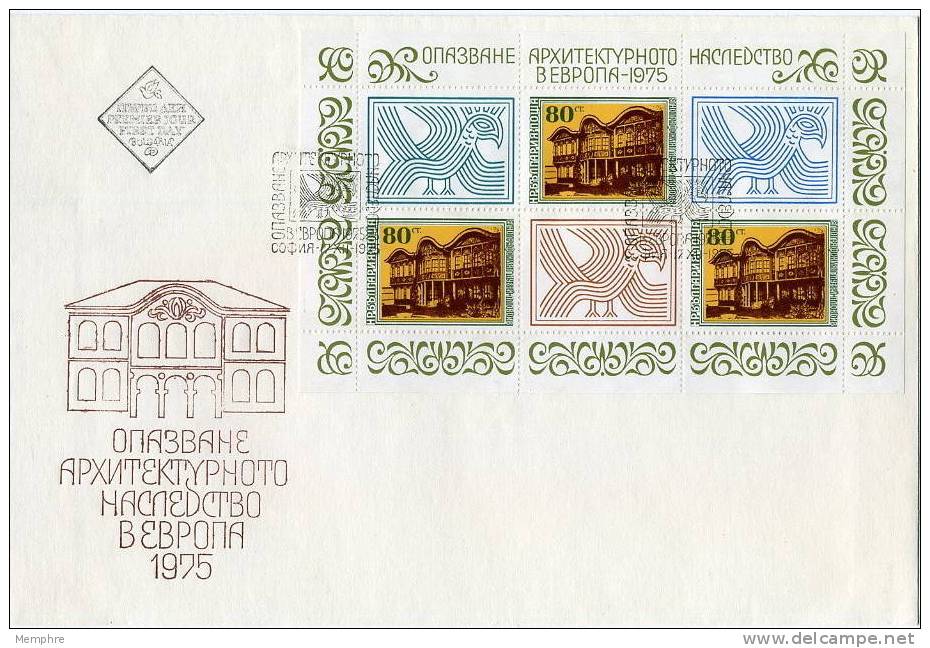 1975 Kleinbogen FDC Europaisches Denkmalschutzjahr  Mi Nr 2456 - FDC