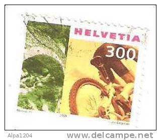 TIMBRE SUISSE - ANNEE  2000 "cycliste"  OBLITERE - Collections