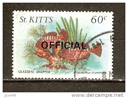 St.Kitts  1984  Official Stamp 60c  (o) Sg. O 29 - St.Kitts Und Nevis ( 1983-...)