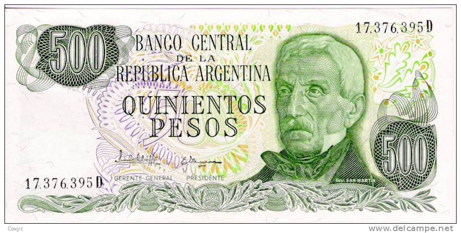 Argentine - 500 Pesos (1977-82) - Pick 303c - UNC - Argentina