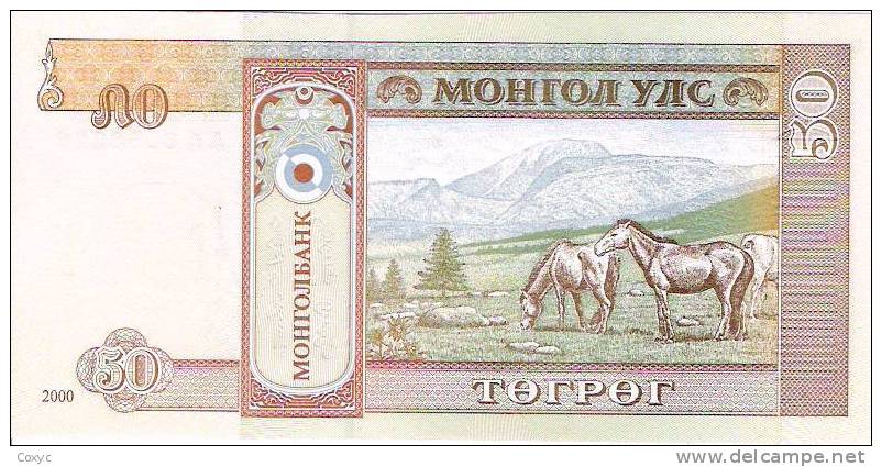 Mongolie - 50 Tugrik - 2000 - Pick 64 - Neuf - Mongolia