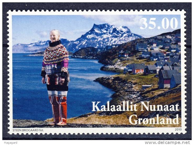 ##Greenland 2010. Queen Margrethe 70. MNH(**) - Unused Stamps