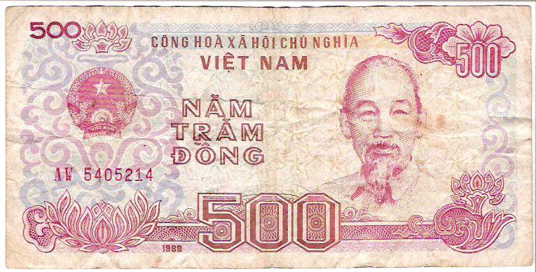 Vietnam - 500 Dong - 1988 - Usagé - Viêt-Nam