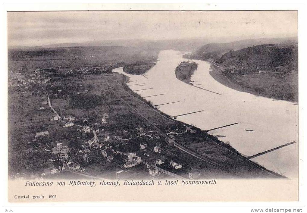 Panorama Von RHÖNDORF , HONNEF , ROLANDSECK Und Insel NONNENWERTH - Röhndorf