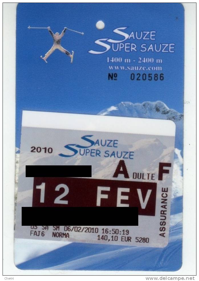 Carte D'abonnement. Super Sauze. (Voir Commentaire) - Winter Sports