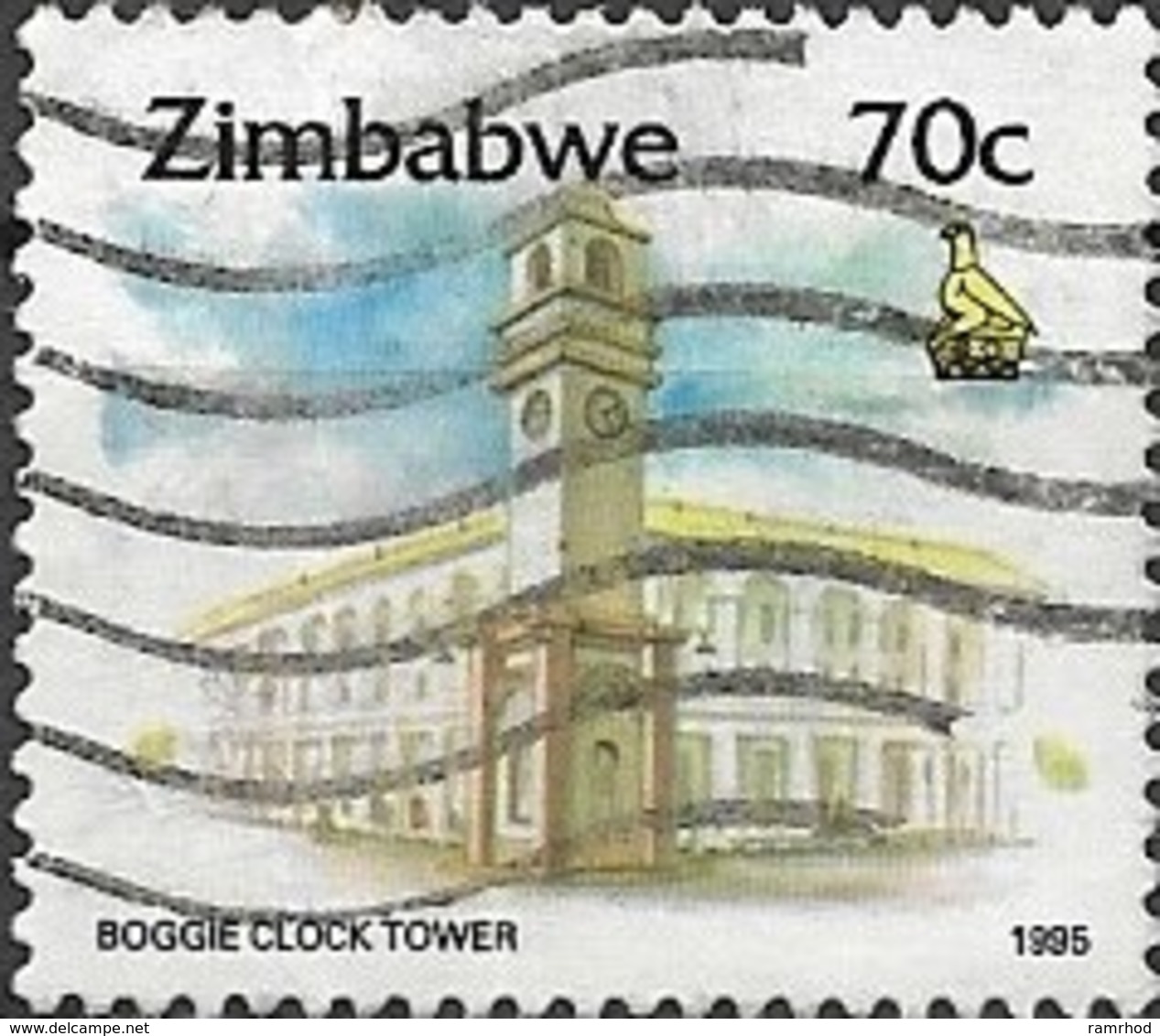 ZIMBABWE 1995 Zimbabwe Culture - 70c. Bogie Clock Tower, Gweru FU - Zimbabwe (1980-...)