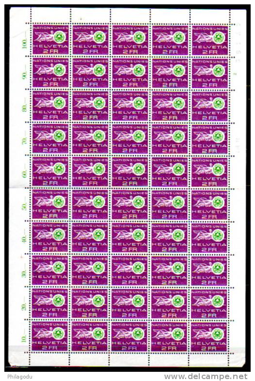 CH 1962, Sciences, Techniques ONU  UNO, S434 / 435**, (faciale 125 CHF), Cote 200 € - Dienstzegels