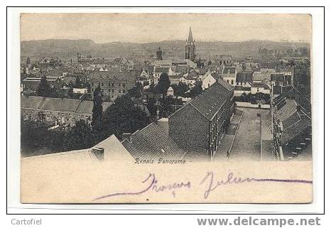 RONSE-PANORAMA-GELOPEN KAART 106 JAAR OUD!!! - Renaix - Ronse