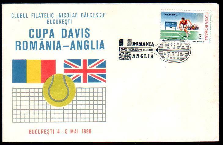 Covers With Tennis Cupa Davis 1990 Romania--England. - Tennis