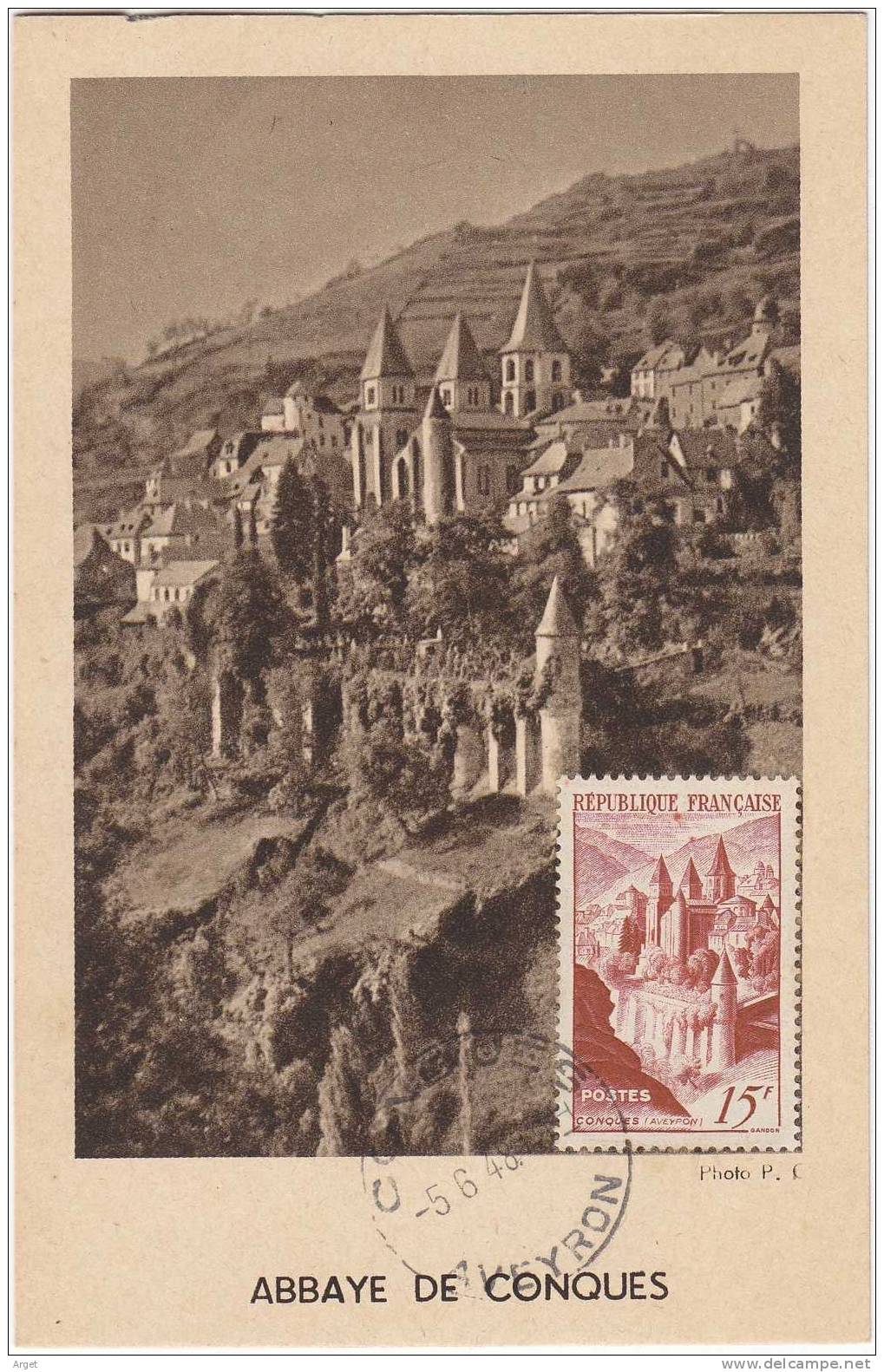 Carte Maximum FRANCE  N°Yvert 792 (Conques) Obl 5.6.48 (Ed Hébé) - 1940-1949