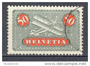 Switzerland 1935 Mi. 184z   50 (C) Airmail Flugpost Doppelodecker Aeroplane - Used Stamps