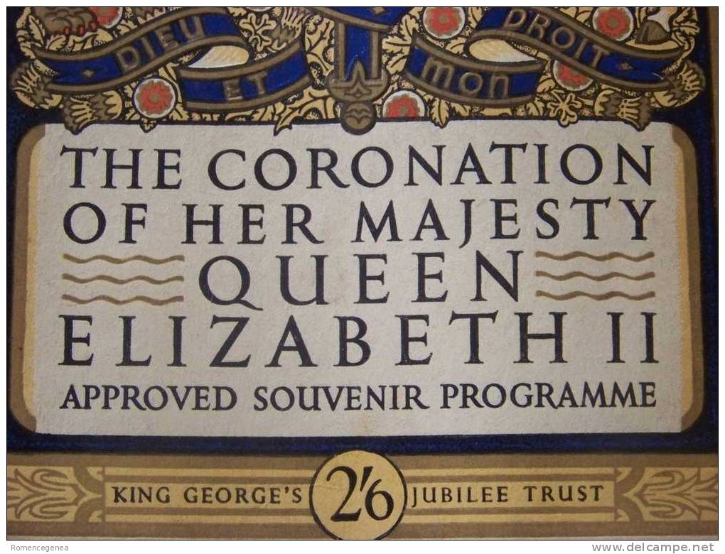 The Coronation Of Elizabeth II - Le Couronnement De Sa Majesté La Reine Elisabeth II - Programme-souvenir Officiel - Otros & Sin Clasificación