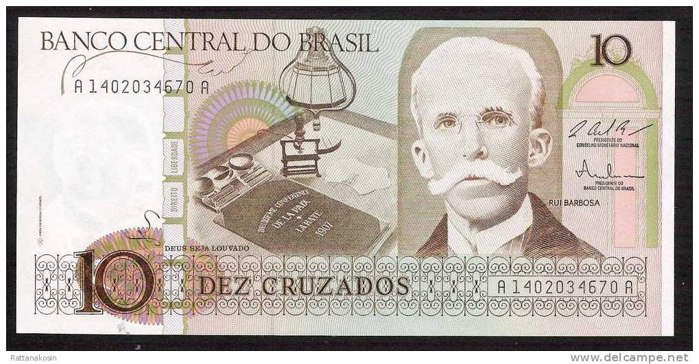 BRESIL P209b    10 CRUZADOS    Sign. 23    1986    UNC. - Brazilië