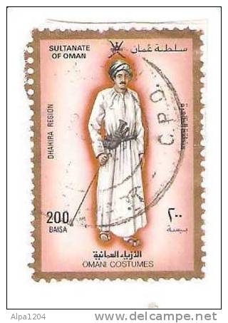 TIMBRE "SULTANATE OF OMAN " THEME "COSTUMES" OBLITERE - Oman