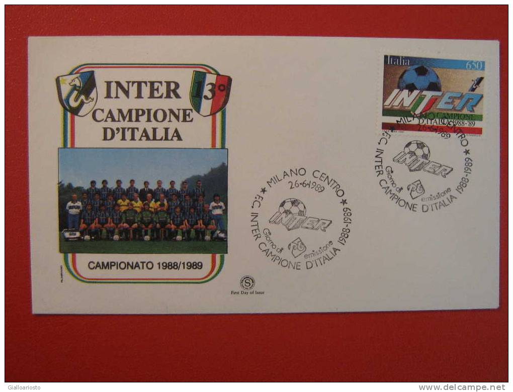 FDC - INTER  CAMPIONE  D´ITALIA - 1988/89 - - FDC