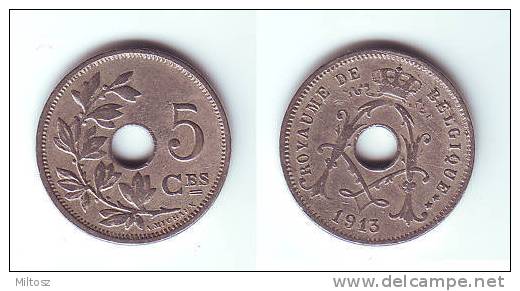 Belgium 5 Centimes 1913 (legend In French) - 5 Cents