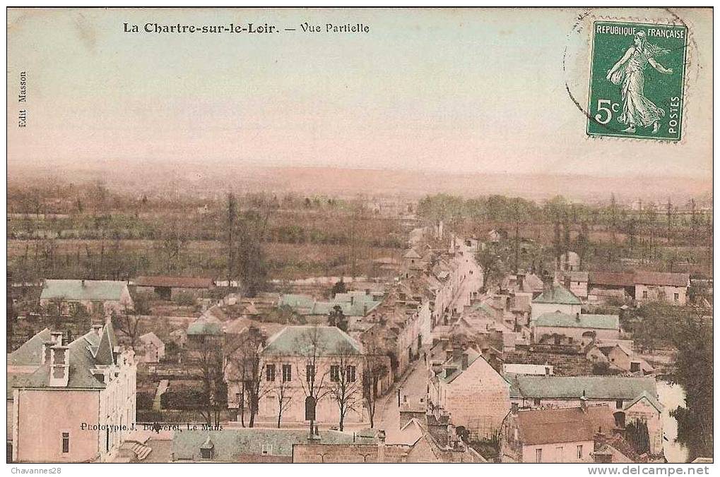 CPA 72 LA CHARTRE SUR LE LOIR - Vue Partielle - Colorisée - Allonnes