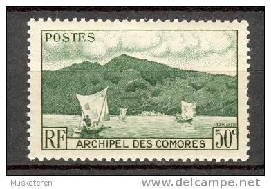 French Comores Islands 1950 Mi. 21   50 C Bucht Von Anjouan MNH** - Unused Stamps