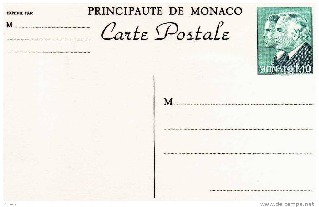 Monaco: Bellle Carte Entier 1.40F Princes Rainier ET Albert - Postwaardestukken