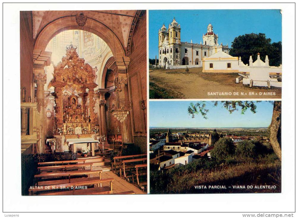 Portugal Cor 5165 – ALENTEJO - VIANA DO ALENTEJO - SANTUÁRIO NOSSA SENHORA D'AIRES VISTA PARCIAL ALTAR DE N SEª D'AIRES - Evora