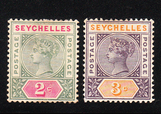 Seychelles 1890-1900 Queen Victoria 2v Mint - Seychelles (...-1976)