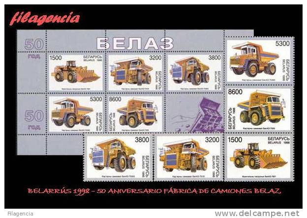 EUROPA. BELARRÚS MINT. 1998 50 ANIVERSARIO FÁBRICA DE CAMIONES BELAZ - Belarus