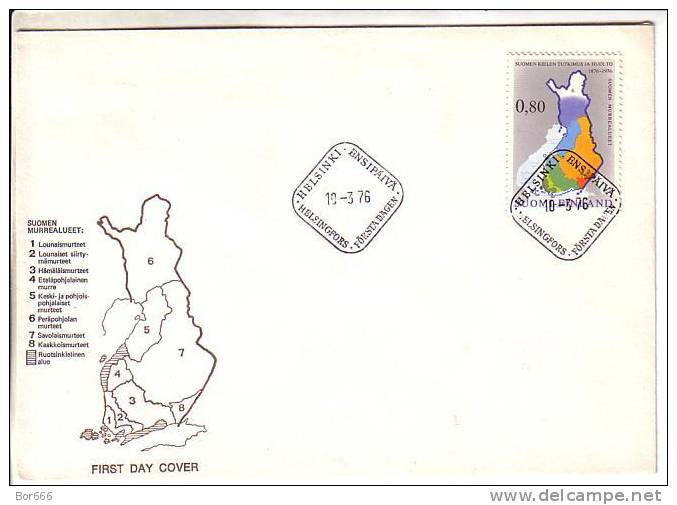 GOOD FINLAND FDC 1976 - Map - FDC