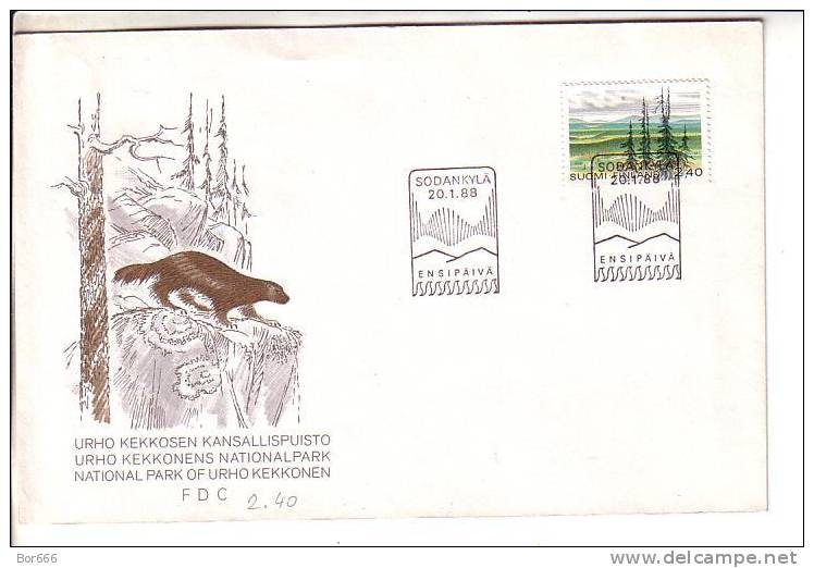 GOOD FINLAND FDC 1988 - National Park - FDC