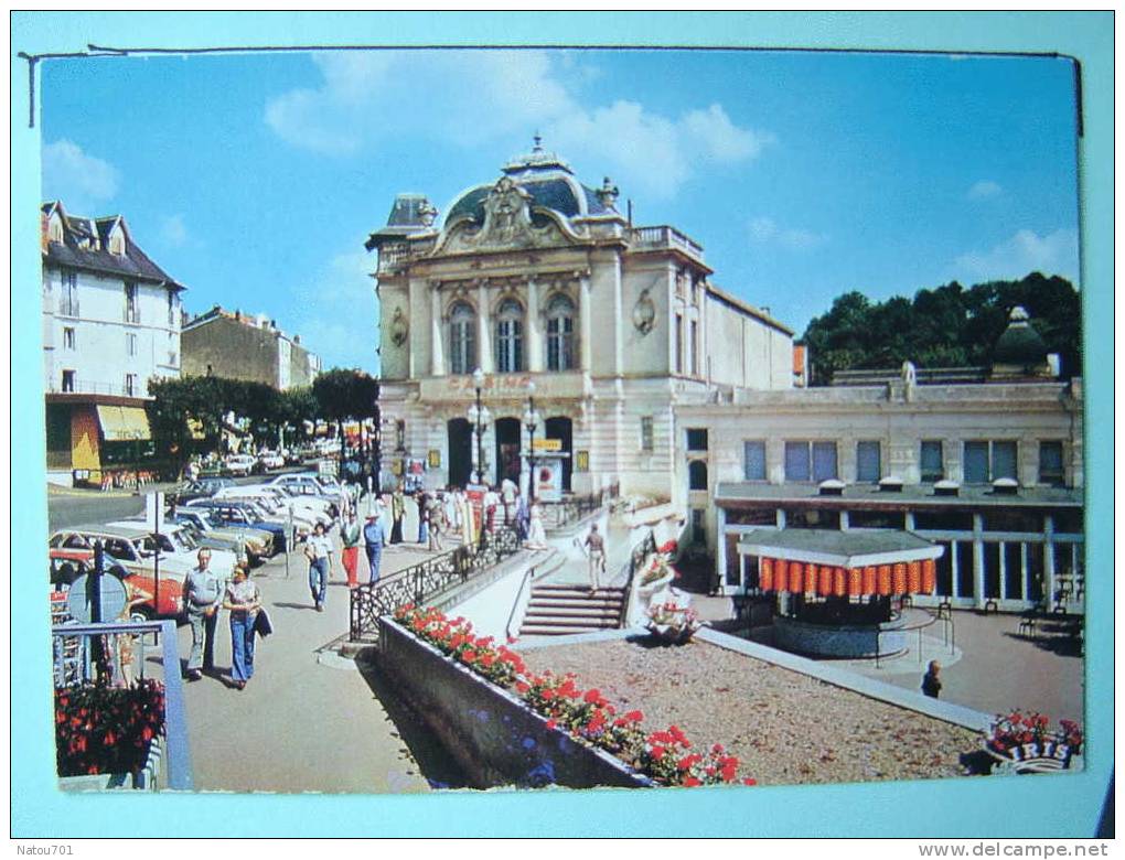 V4-63-puy- De-dôme-chatelguyon-le Theatre Et Le Parc Thermal-animee-voitures-automobiles - Châtel-Guyon