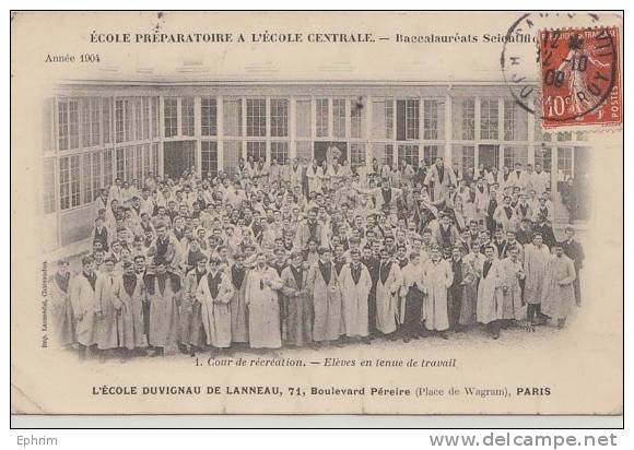 Ecole Préparatoire à L'Ecole Centrale - Année 1904 - Ecole Duvignau De Lanneau - 71 Boulevard Péreire - Paris (17)